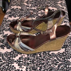 Montego Bay wedge strappy sandals Sz 8.5